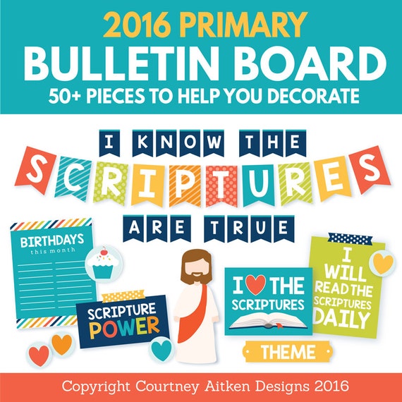 40% Off 2016 LDS Primary Bulletin Board by CourtneyAitkenDesign