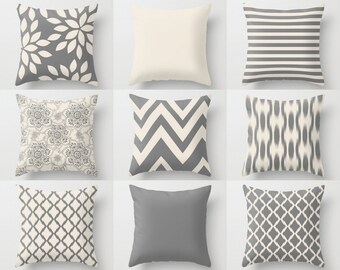 Neutral Throw Pillow Covers Home Decor Grey Beige Pillow Throw Pillow Covers Decorative Pillow Covers