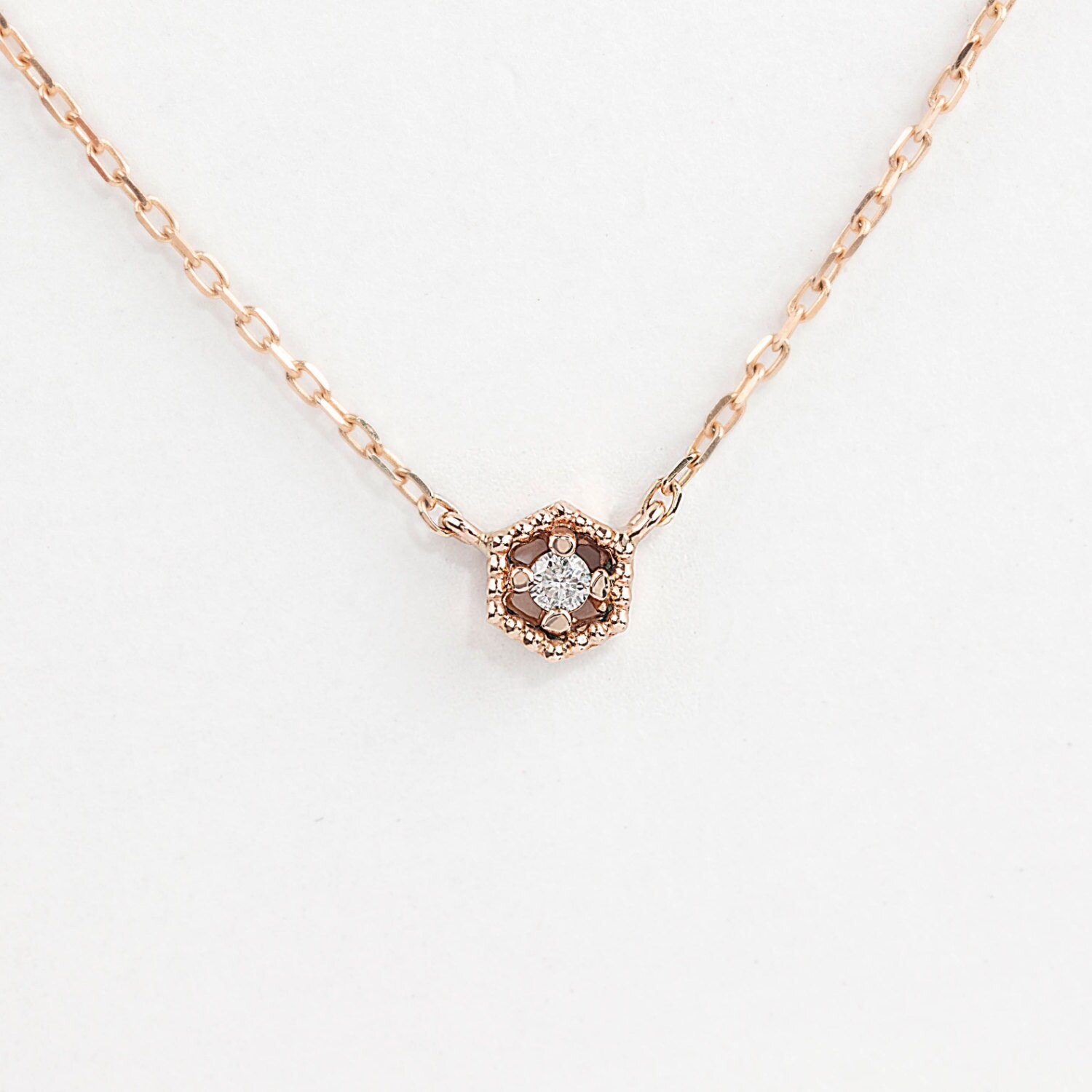 14k rose gold diamond necklace diamond floating necklace