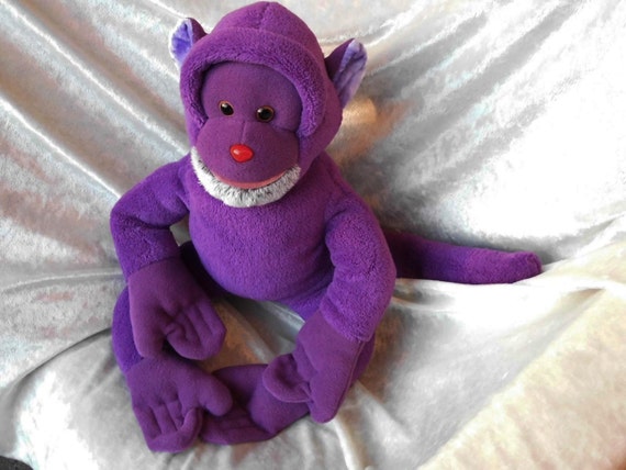 Purple Monkey Soft Toy Stuffed Monkey Purple Stuffed Animal