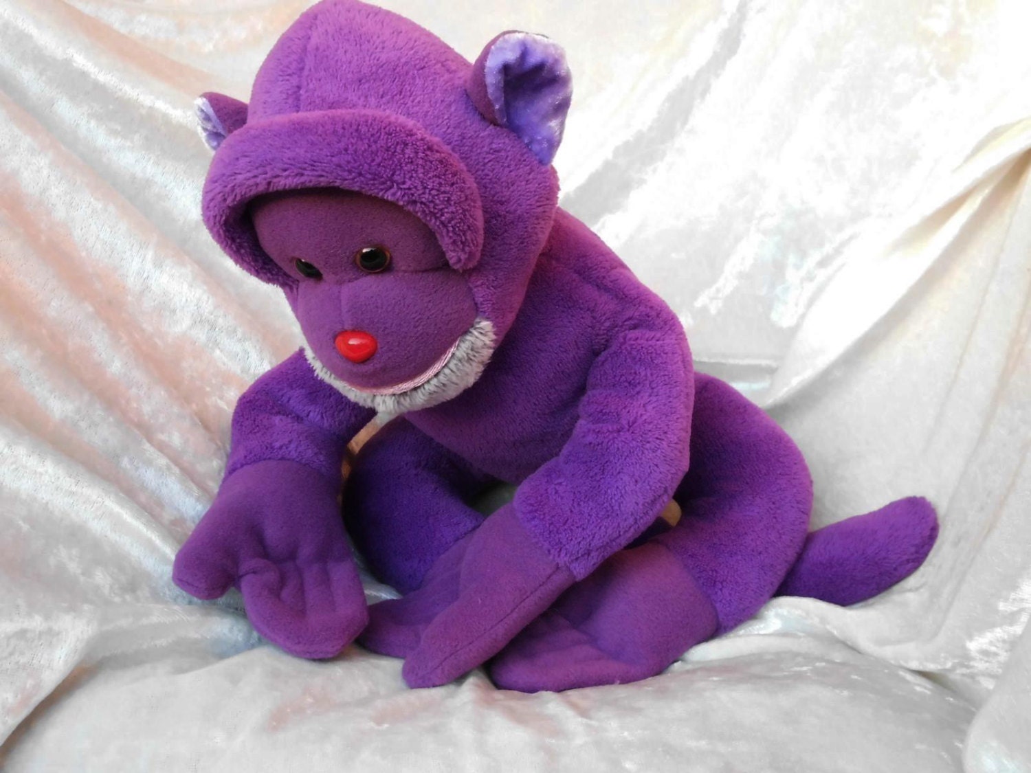 purple stuffed monkey