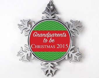 Grandparents to be Christmas Ornament - Personalized Christmas Ornament - Grandparents Christmas Ornament - Grandpa & Grandma Christmas Gift