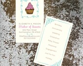 Pre Designed  Business Card: bakery, sweets, Party Planner, etc.