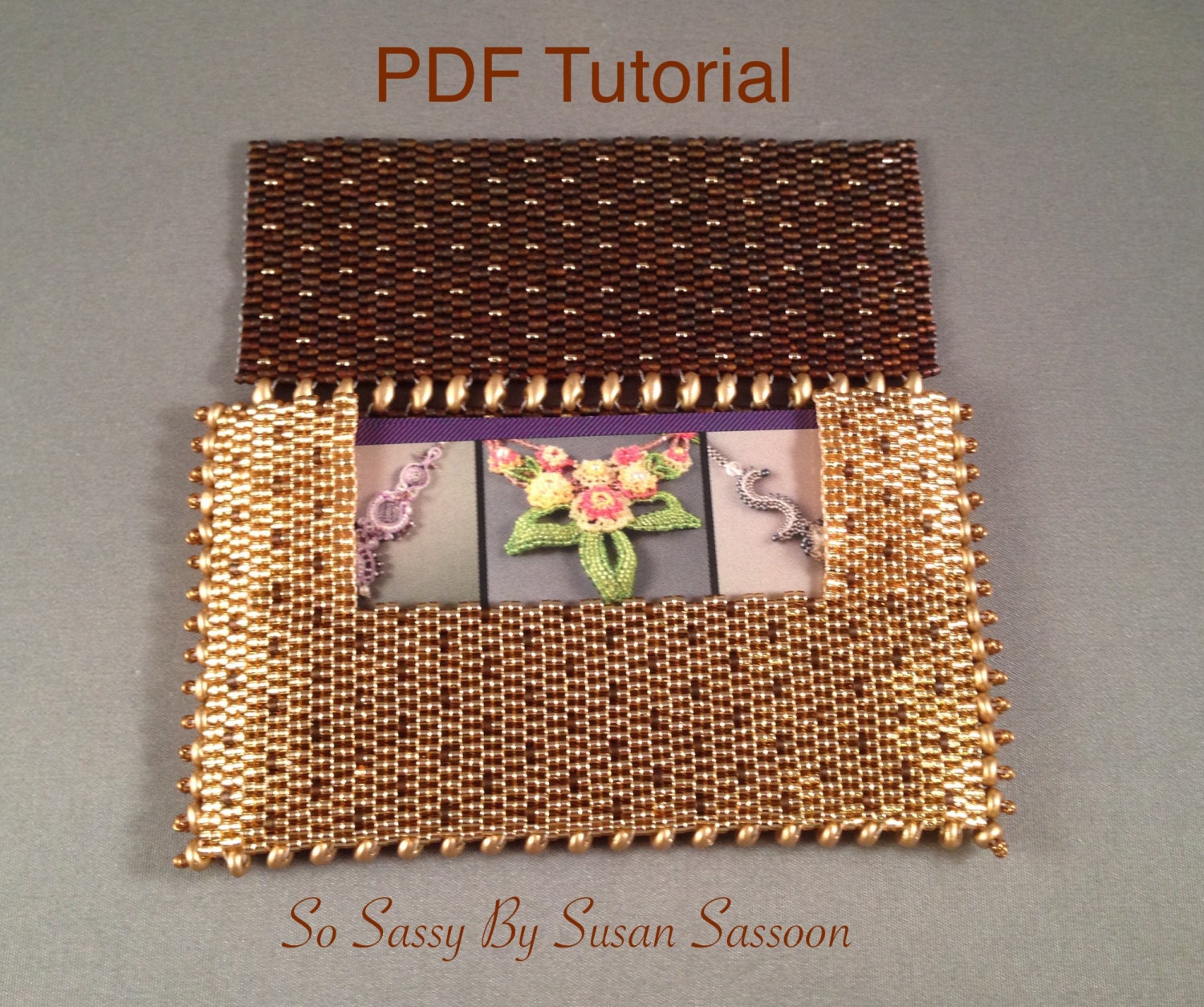 Beaded business card holder with SuperDuos Tutorial