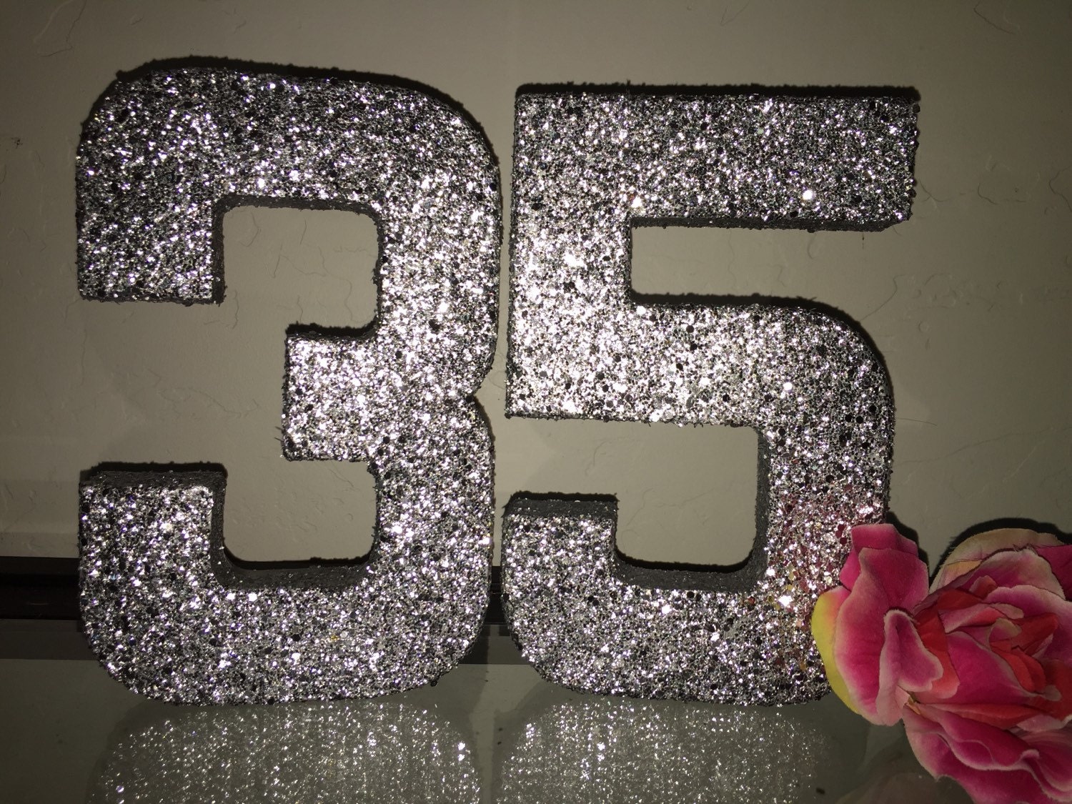 Glitter Birthday NumbersGlitter Paper Mache Numbers35