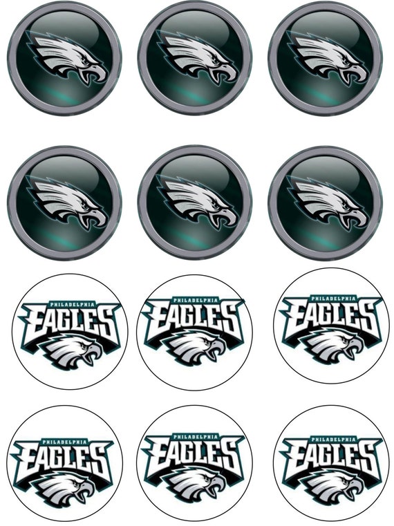 Eagles Edible Image Cupcake Toppers by ShoreCakeSupply on Etsy