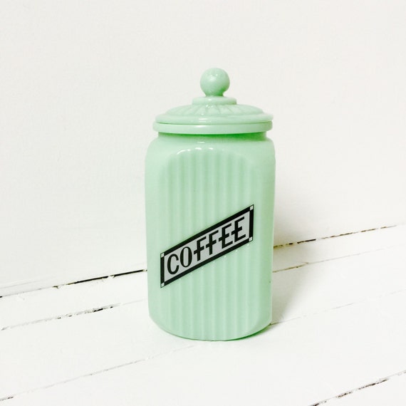 Jadeite Coffee Canister Jar Art Deco
