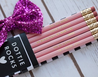 Mean Girls Pencils - On Wednesdays We Wear Pink, Set of 6