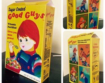 Good Guy Cereal Box Replica - Chucky Horror Prop - Childsplay - Halloween