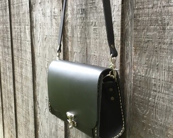 leather satchel or messenger bag