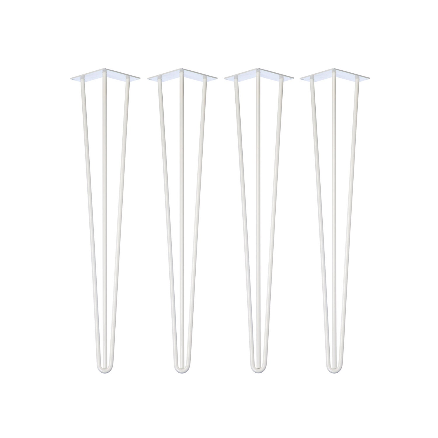 4 x WHITE Hairpin Legs All Sizes