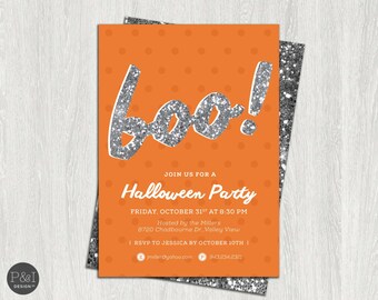 Kids Halloween Party Invitation | BOO Invitation | Customized Printable/ 5x7