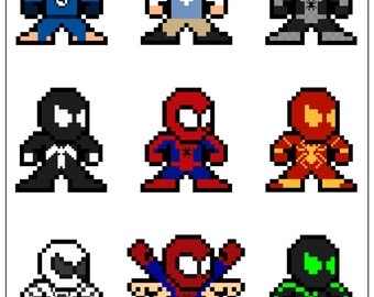 Spiderman 8 bit | Etsy