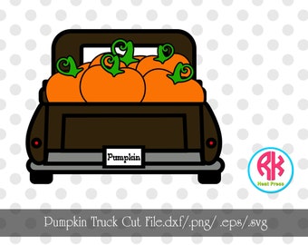 Pumpkin Truck Cut File .png/.dxf/.eps/.svg