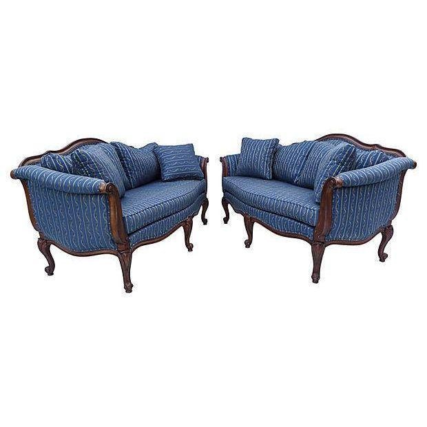 A pair of French Country Style Ethan Allen Loveseat / Sofa – Haute Juice