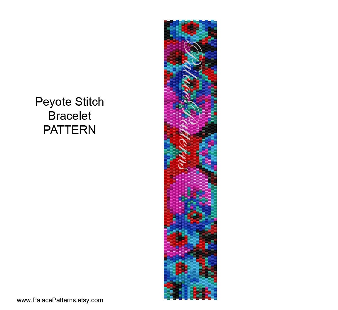 Peyote Stitch Beading Pattern Even Count Peyote Stitch
