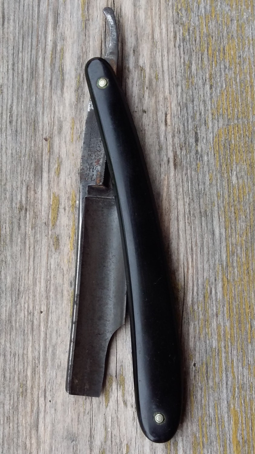 Antique straight razor blade J A Henckels SOLINGEN Germany cut