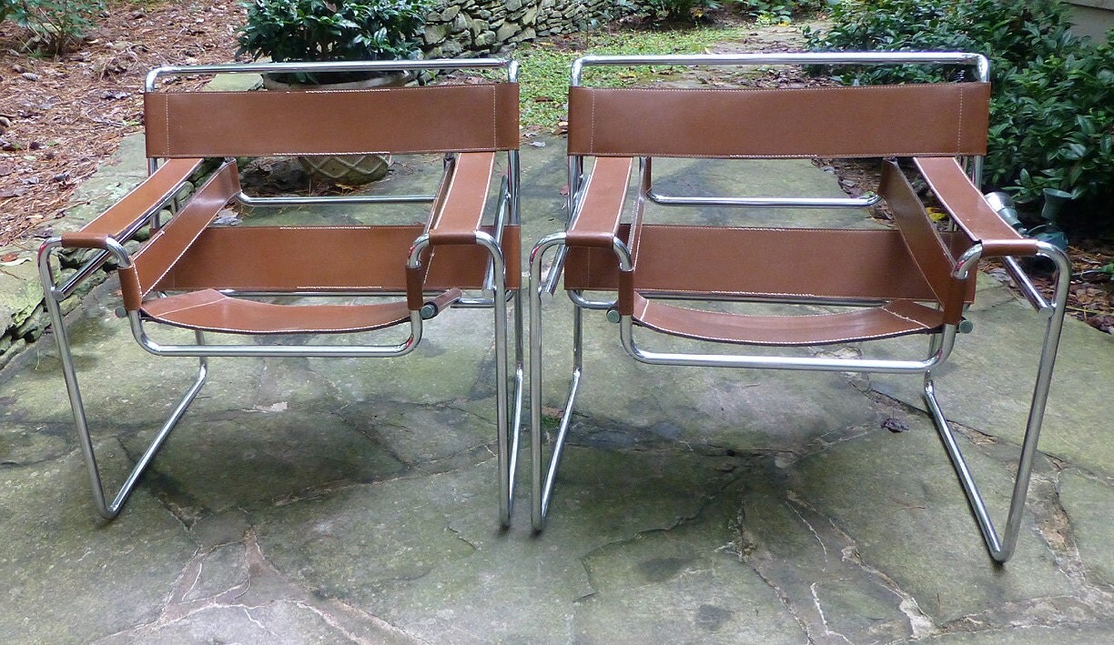 Pair of Original Knoll Wassily Chairs (2) mid century modern Haute Juice
