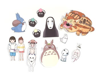 Studio Ghibli Inspired Stickers Set | Totoro Stickers | Spirited Away Stickers | Cute Stickers | Stickers Set | Miyazaki Stickers | Japanese