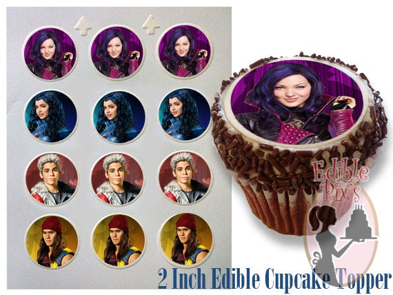 Disney Descendants 2 Inch Edible Image Cake Topper by EdiblePixs