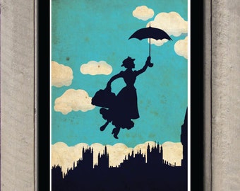 Vintage Disney movie poster - Mary Poppins