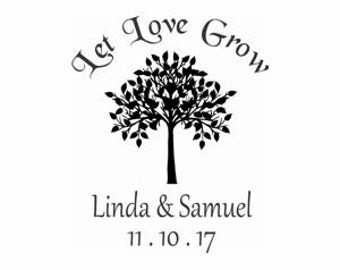 Let Love Grow Custom Stamp - C684