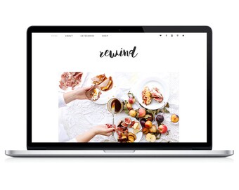 Wordpress Theme - Rewind - Responsive Wordpress Blog Design - Wordpress Template - Wordpress Theme Feminime - Wordpress Theme Modern