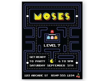 Pac Man Party Invitations 9