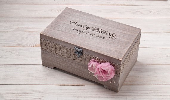 Personalized Wedding Card Box Rustic Card Box Rustic Wedding Box Wood ...