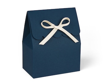 Navy favor box, Favor boxes, Navy blue favor boxes, Nautical favor boxes, Navy blue wedding favor boxes, Navy candy box, Set of 8