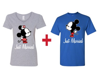 Couple Shirts Mickey and Minnie Heads Inspired by CustomStylesLB