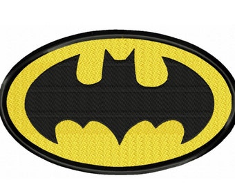 Batman Logo...4 sizes Fill Machine Embroidery DESIGN NO. 341
