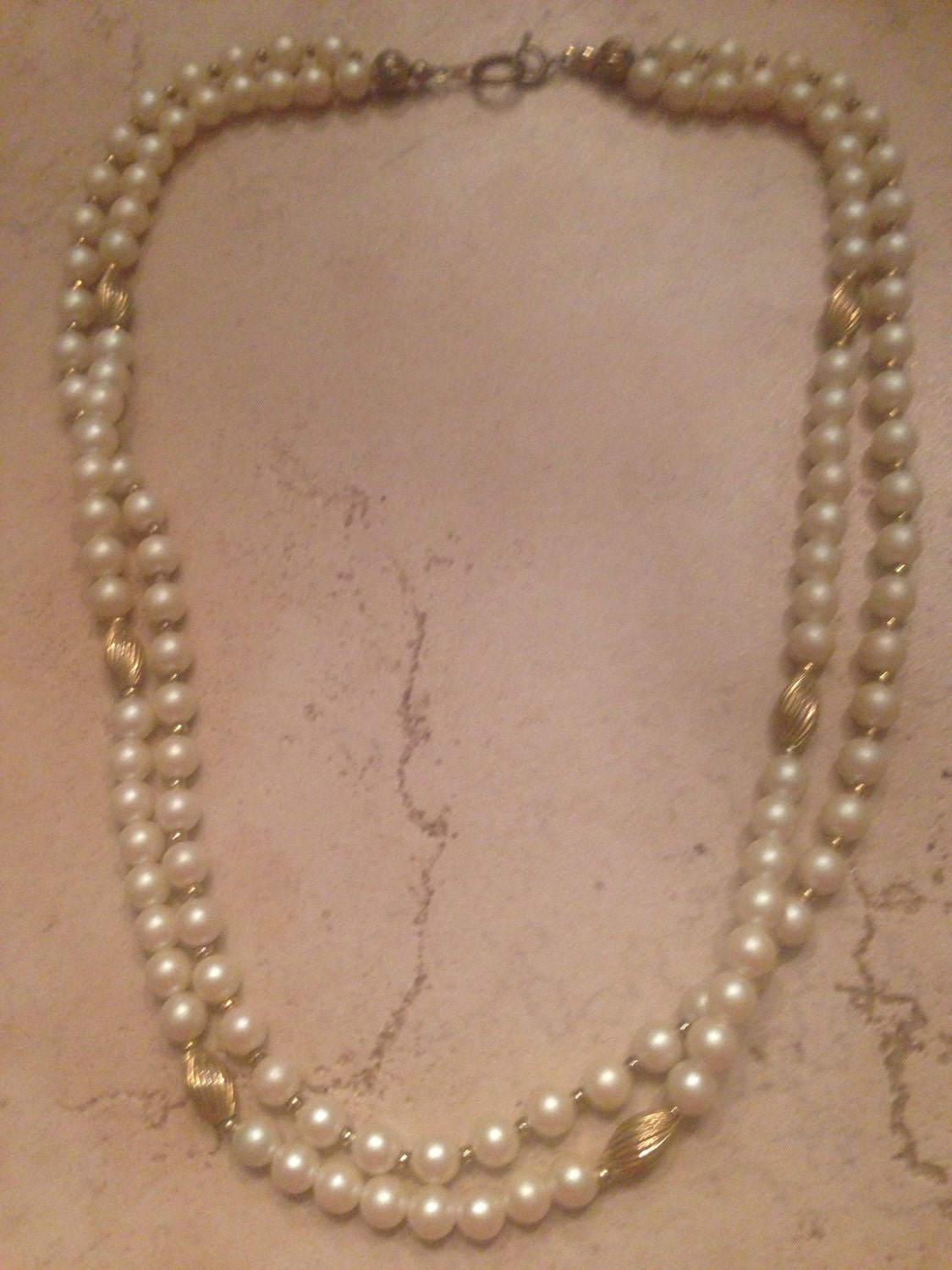 VIntage Pearl Necklace Costume Jewelry by Stellavintagejewelry