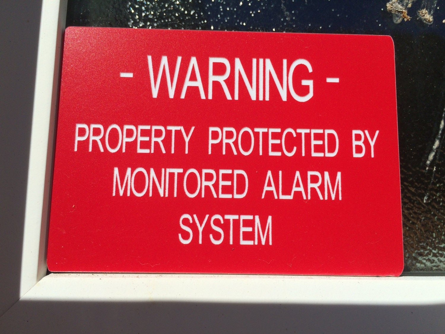 Warning Alarm System Sign