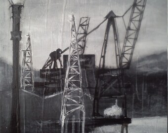 Original River Clyde Landscape A5 Art Print