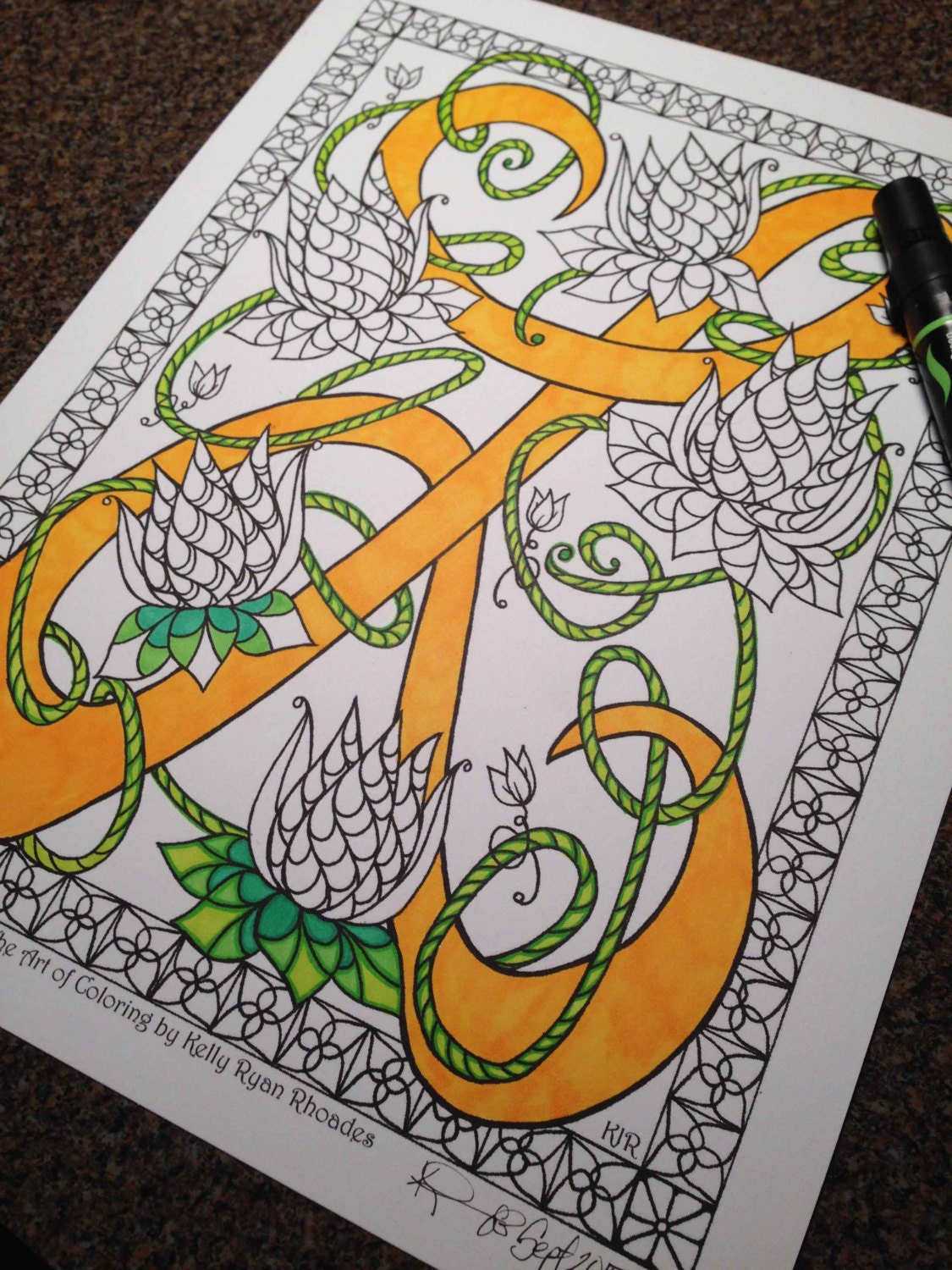 Coloring page letter L from an Original drawing