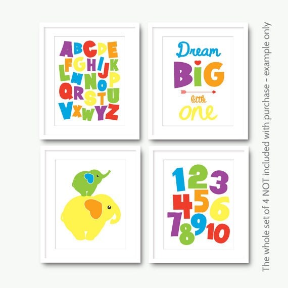 alphabet numbers print digital download by sunnyrainfactory