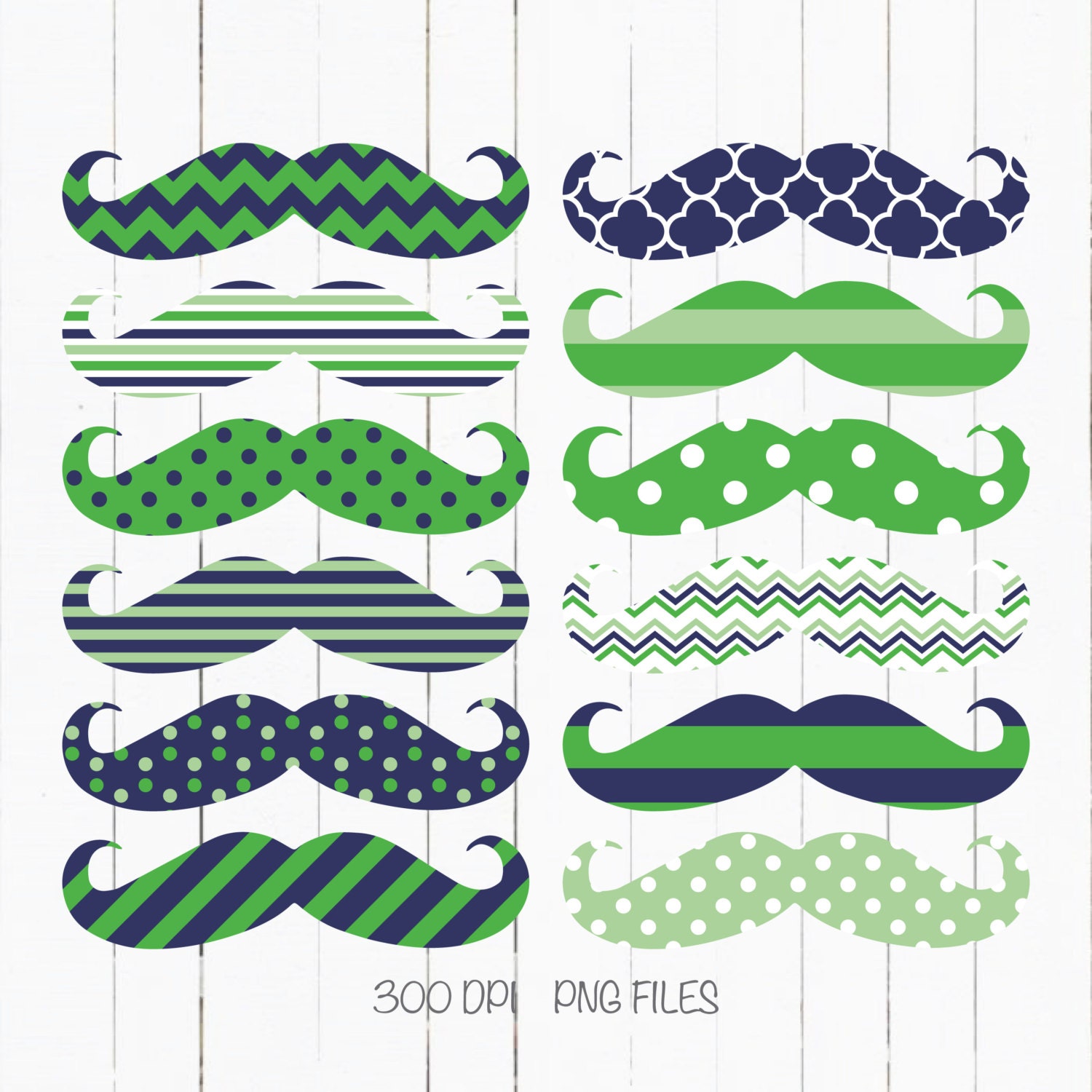 green mustache clip art - photo #21
