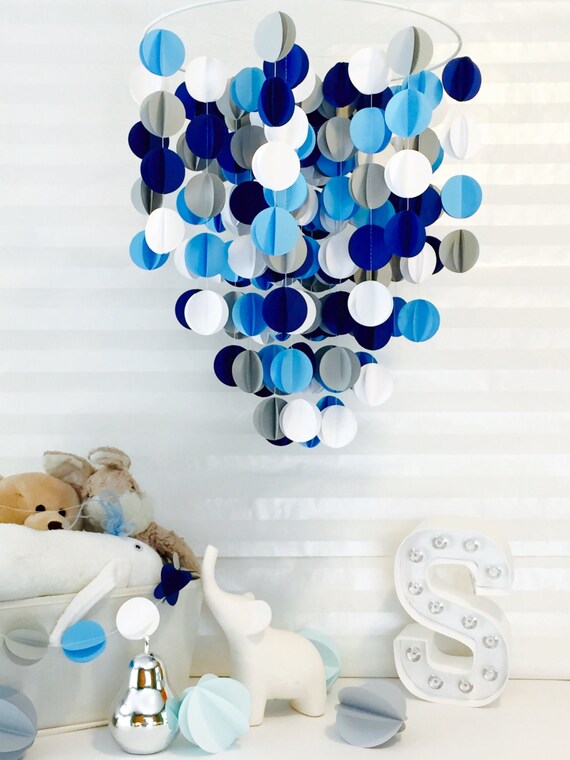 Indigo Crib MobileBaby Mobile Nursery Decor in by merakiandco