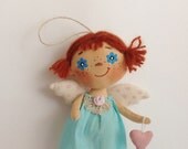 Cloth doll-Doll Angel-Soft Doll-Miniature doll-Angel-Cloth art doll-OOAK doll-Textile doll-Stuffed doll-Fabric doll-Rag doll-Collecting doll