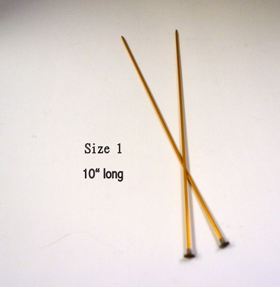 Knitting Needles Size 1 Aluminum 10 inches Long