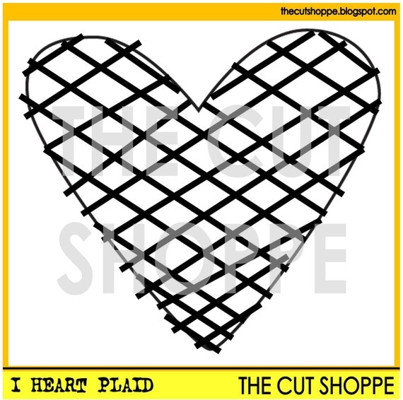 The I Heart Plaid cut file is a large design that can be resized for your needs, on your scrapbooking and papercrafting projects.