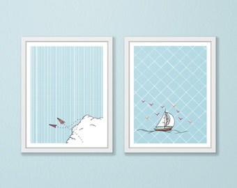 Sailboat art | Etsy