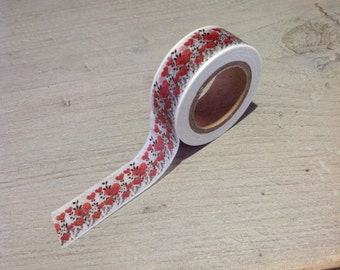 Washi Tape floral poppies (W03)