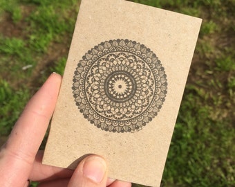 Mandala mini greeting card with envelope