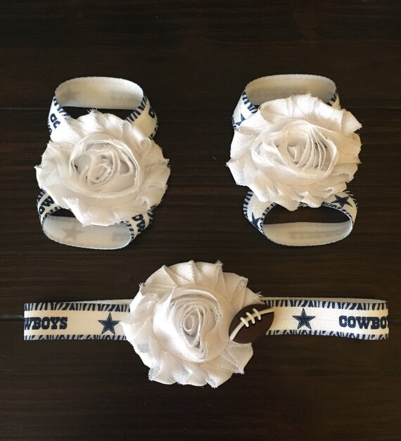 Dallas Cowboys headbands & barefoot by BarefootBabyBowtique