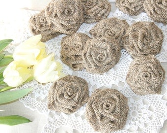 Burlap Flowers, Rustic Wedding, Burlap Wedding, Shabby Chic, Wedding Decor, Burlap Roses, Home Decor. Country Wedding, Wedding Decoration
