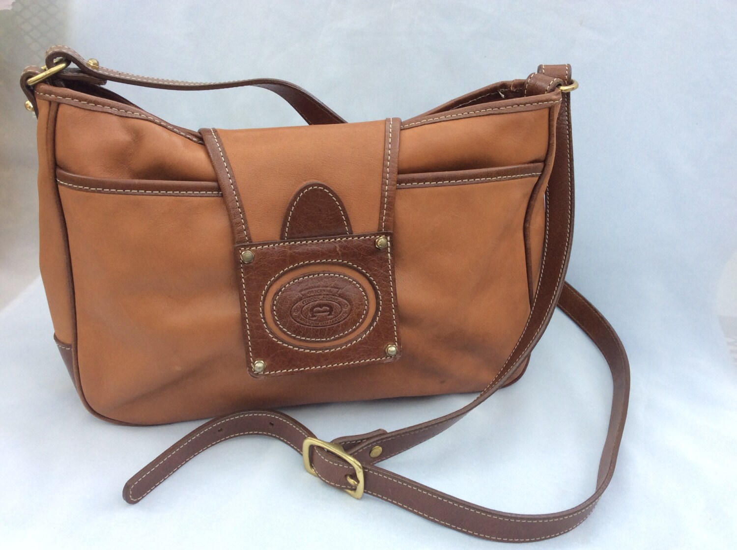 Original Etienne Aigner Handcrafted Leather Purse Brown