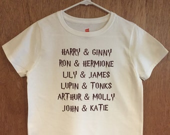 harry potter couples shirt