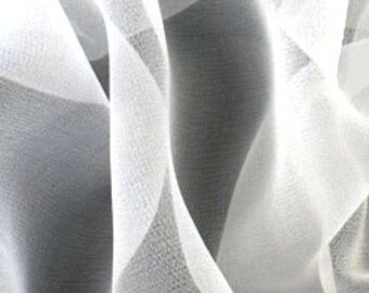 Silk Gauze, 3mm, white. 110cm (43")wide, sold by the meter (1.09 yards)